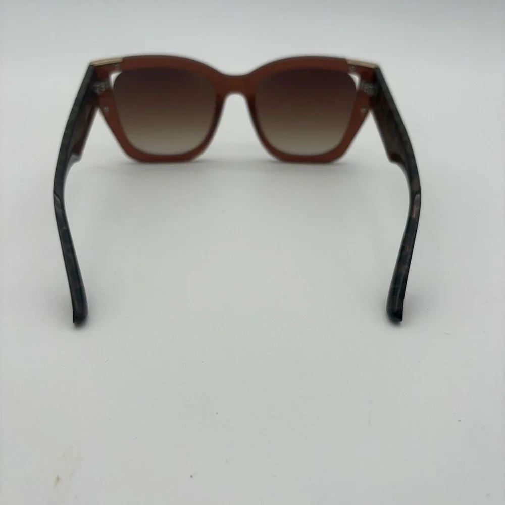 Bethenny Sunglasses Womens‎ One Size Brown Tortoise Oversized Square Gradient